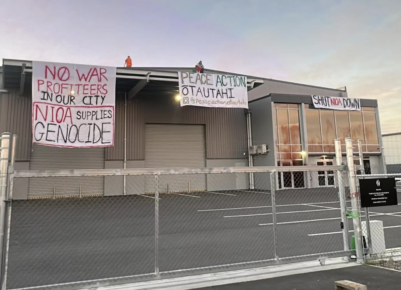 Two people arrested in Rolleston protest, after it started to rain